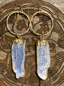 Gold Fill Blue Kyanite Earrings