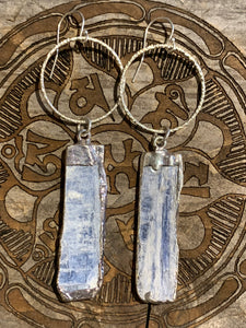 Gold Fill Blue Kyanite Earrings