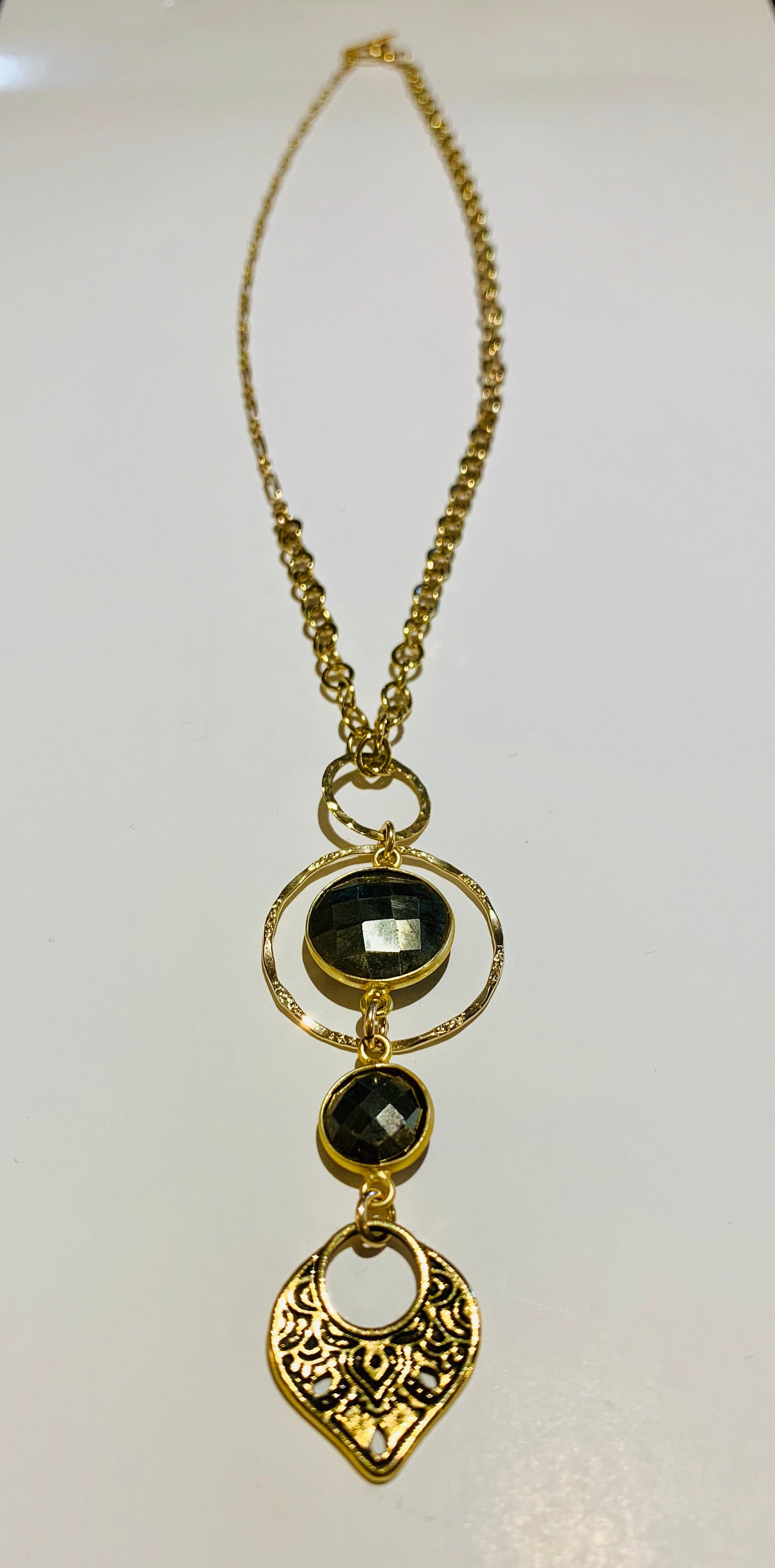 Temple Pendant with Gold Fill Chain