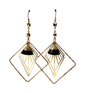 Deco diamond earring