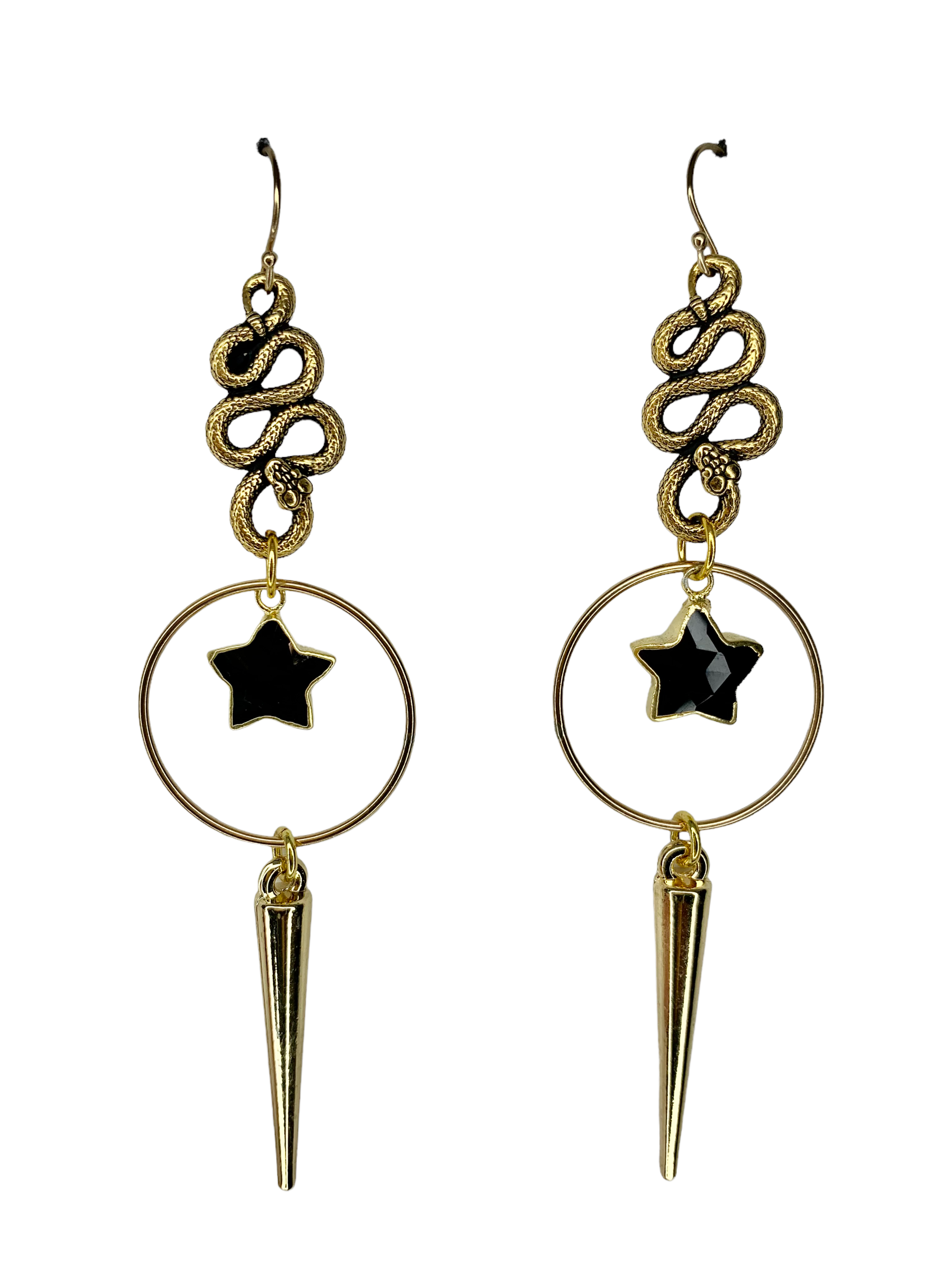 Gold fill star hoops