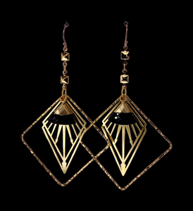 Deco diamond earring